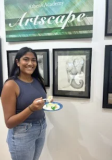 Anshi Patel at the Artscape reception
